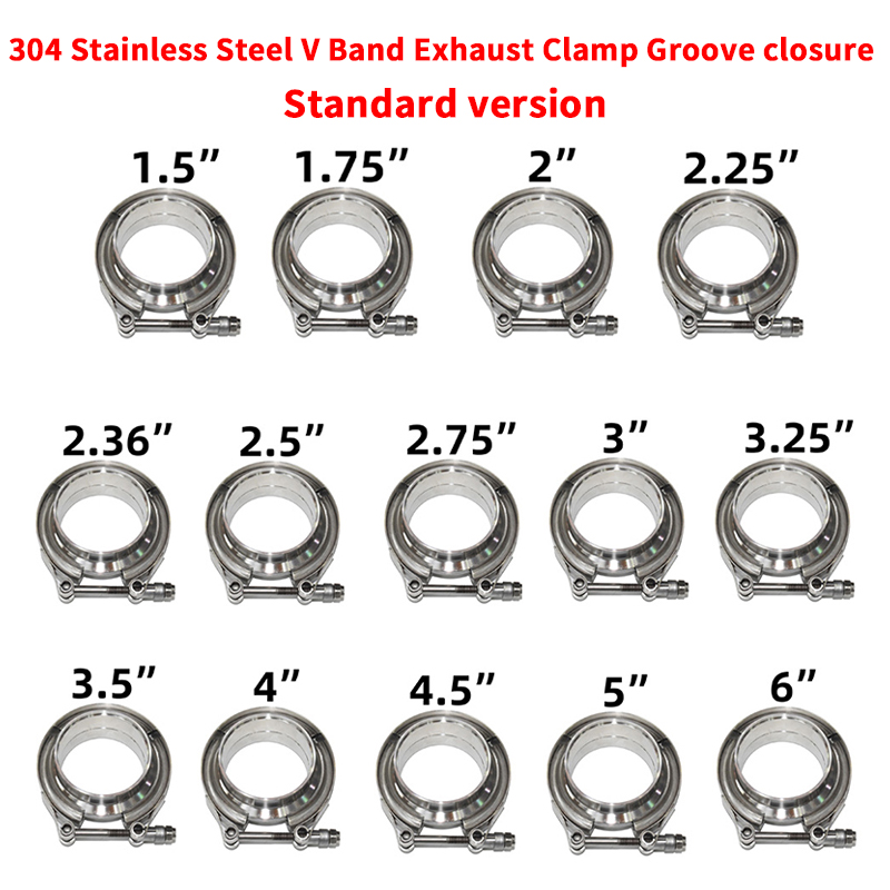 Exhaust V Band Clamp Flange Kit Stainless - Penjepit V-Band Baja Tahan Karat 304