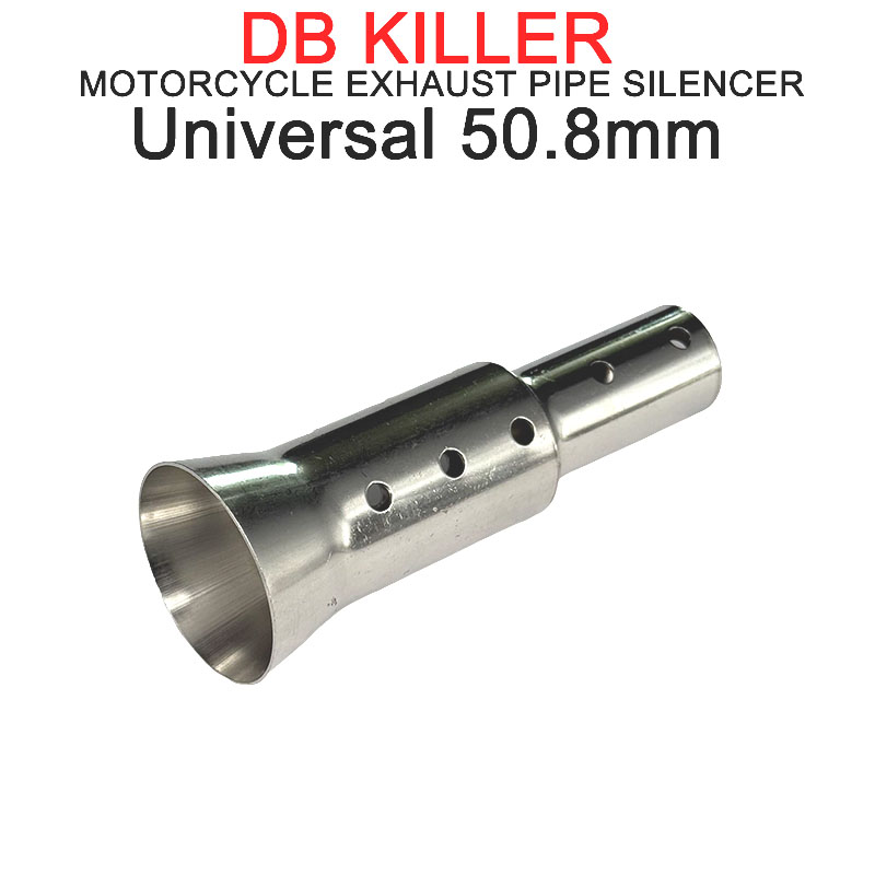 Exhaust Muffler Stainless Steel Universal - Knalpot Motor Universal 51mm, Peredam Suara
