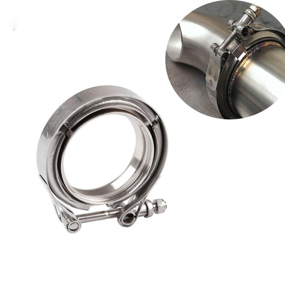 Exhaust V Band Clamp Flange Kit Stainless - 2.5/3 Inci Pria/Wanita Ss304 V-band Kit