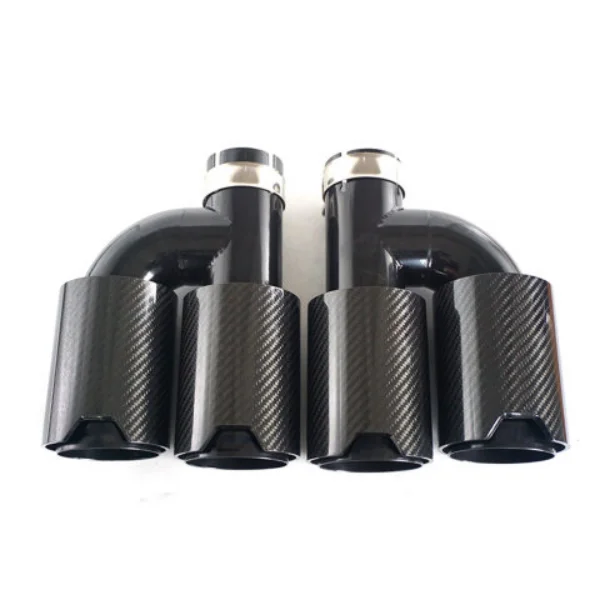 Ujung Knalpot Serat Karbon Tip - Exhaust Tips Dual Outlet Carbon Fiber 63Mm ulasan dan harga
