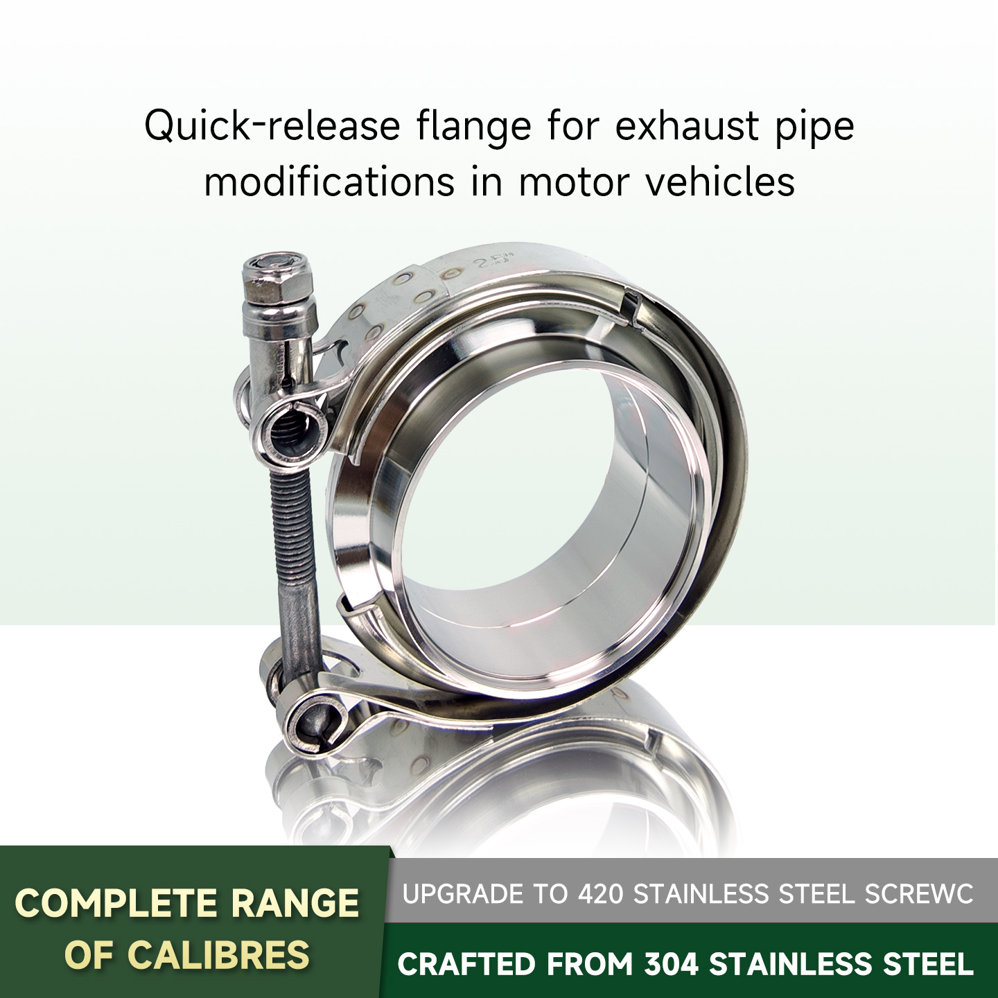 Kit Klem V-Band Baja Tahan Kar - Exhaust V Band Clamp Flange Kit Stainless ulasan dan harga