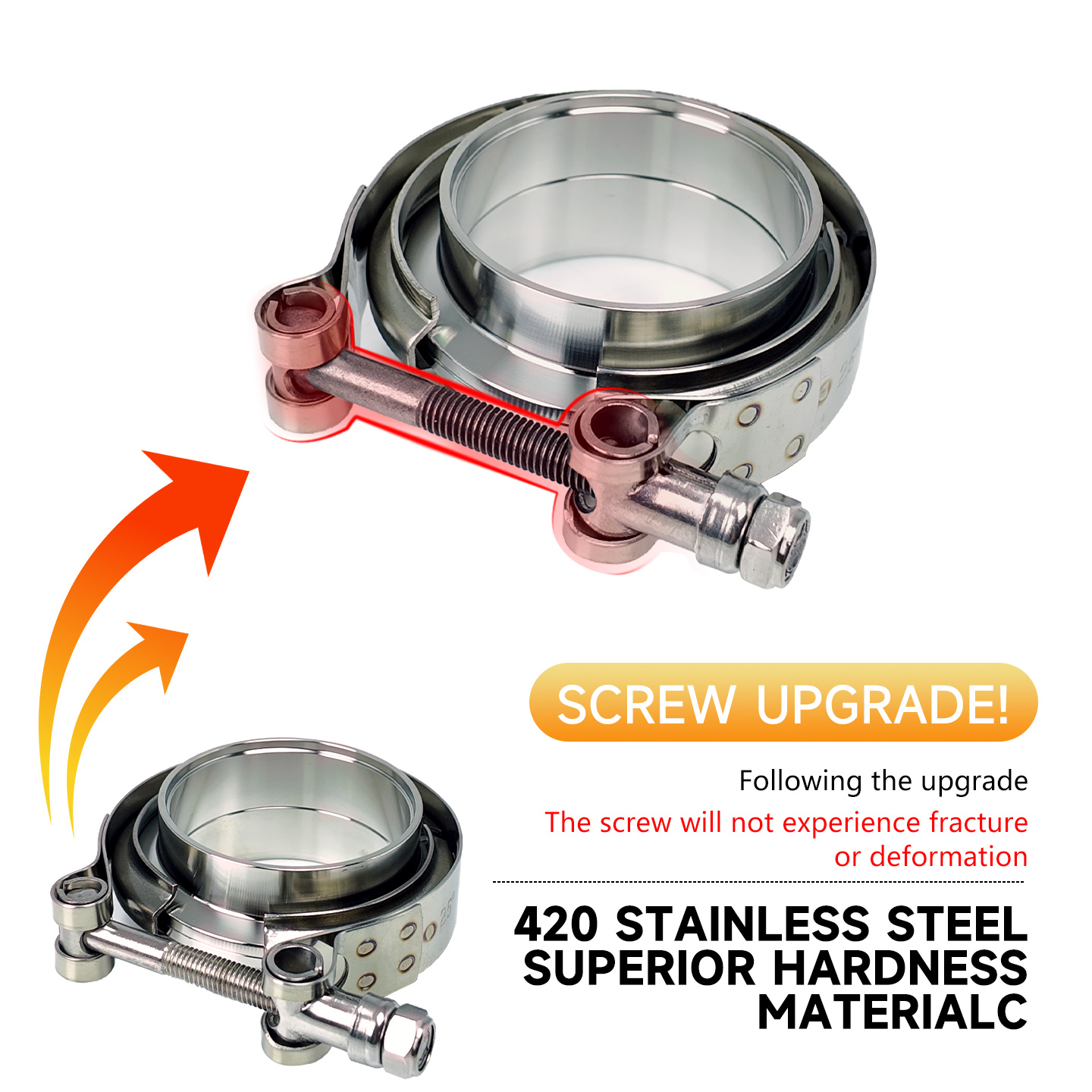 Kit Klem V-Band Baja Tahan Kar - Exhaust V Band Clamp Flange Kit Stainless ulasan dan harga
