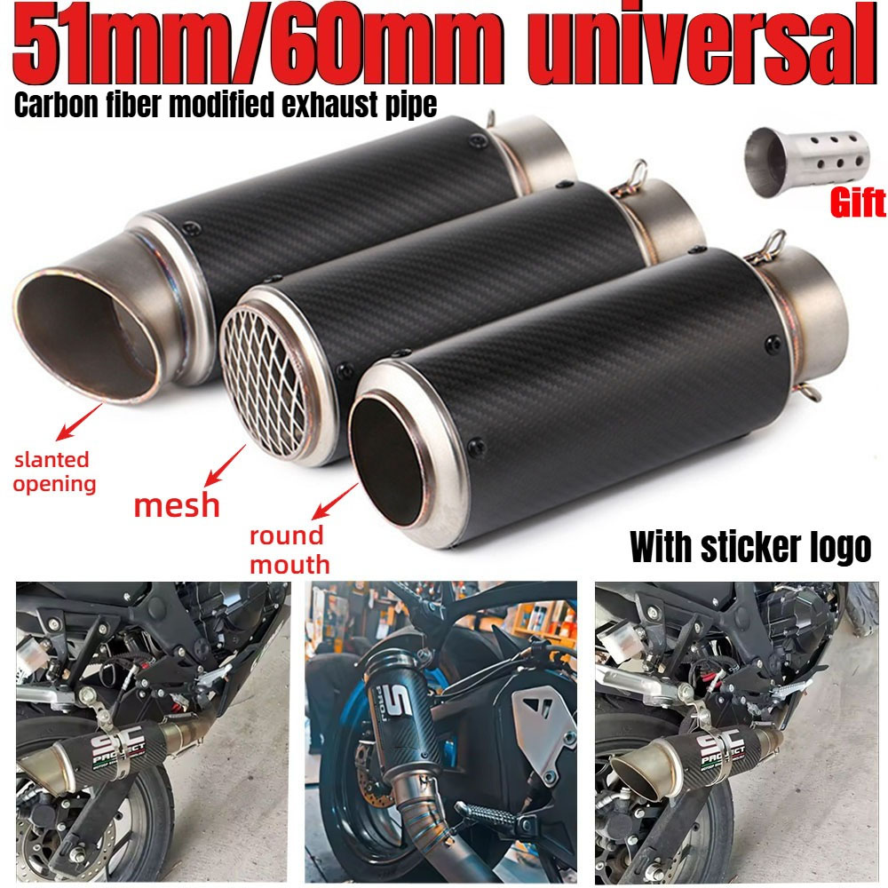Pipa knalpot motor SC modifika - Exhaust Muffler Stainless Steel Universal ulasan dan harga