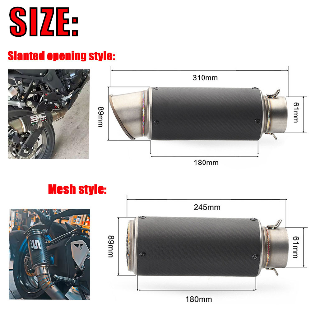 Pipa knalpot motor SC modifika - Exhaust Muffler Stainless Steel Universal ulasan dan harga