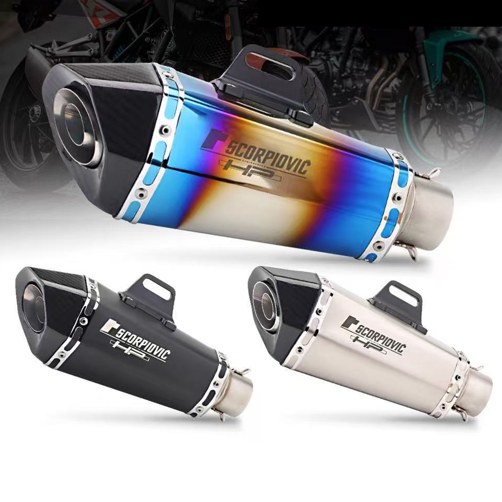 Knalpot Motor Universal 51mm I - Exhaust Muffler Stainless Steel Universal ulasan dan harga