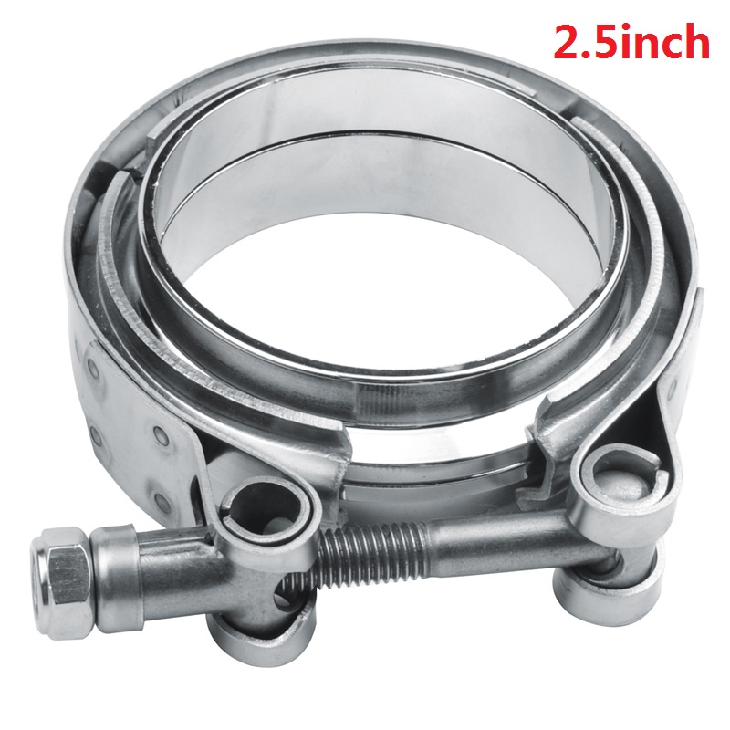 1set 2.5 inci 63.5mm Male/Fema - Exhaust V Band Clamp Flange Kit Stainless ulasan dan harga