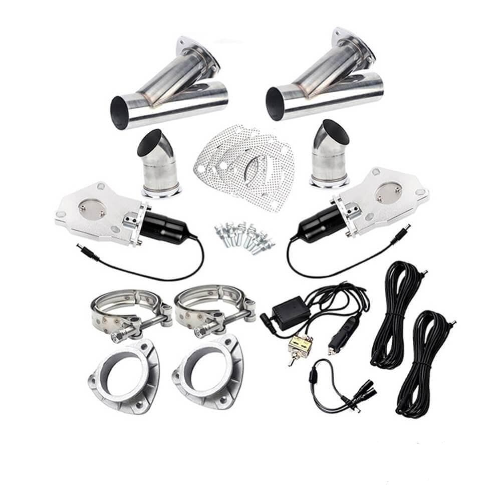 2.0/2.25/2.5/3.0 Inci Dual Man - Electric Exhaust Cutout Valve Kit 2.5 3.0 ulasan dan harga