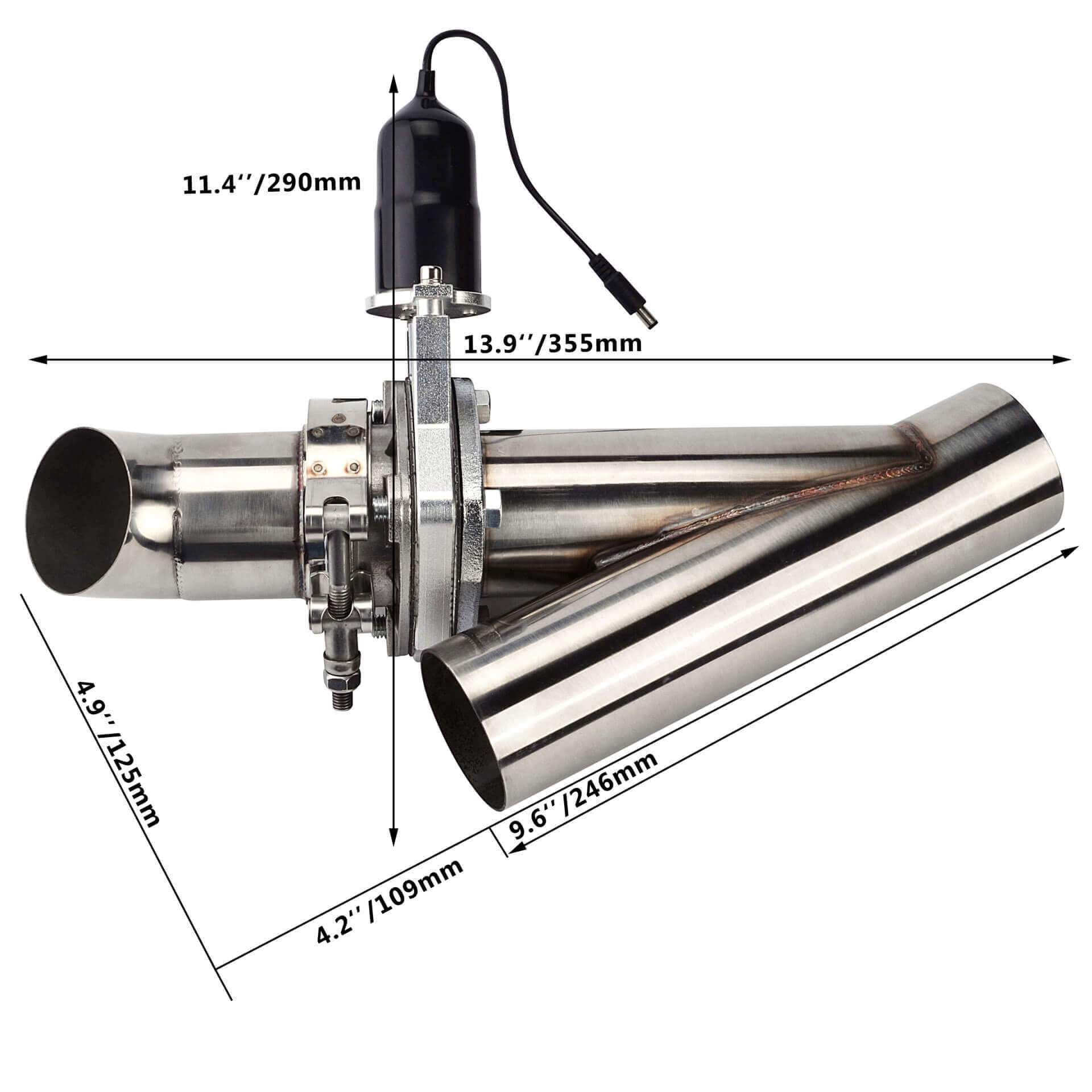 2.0/2.25/2.5/3.0 Inci Dual Man - Electric Exhaust Cutout Valve Kit 2.5 3.0 ulasan dan harga