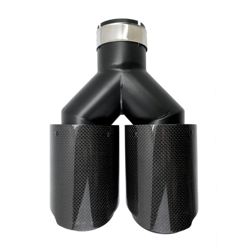 Ujung Knalpot Ganda Tipe Y 63m - Exhaust Tips Dual Outlet Carbon Fiber 63Mm ulasan dan harga