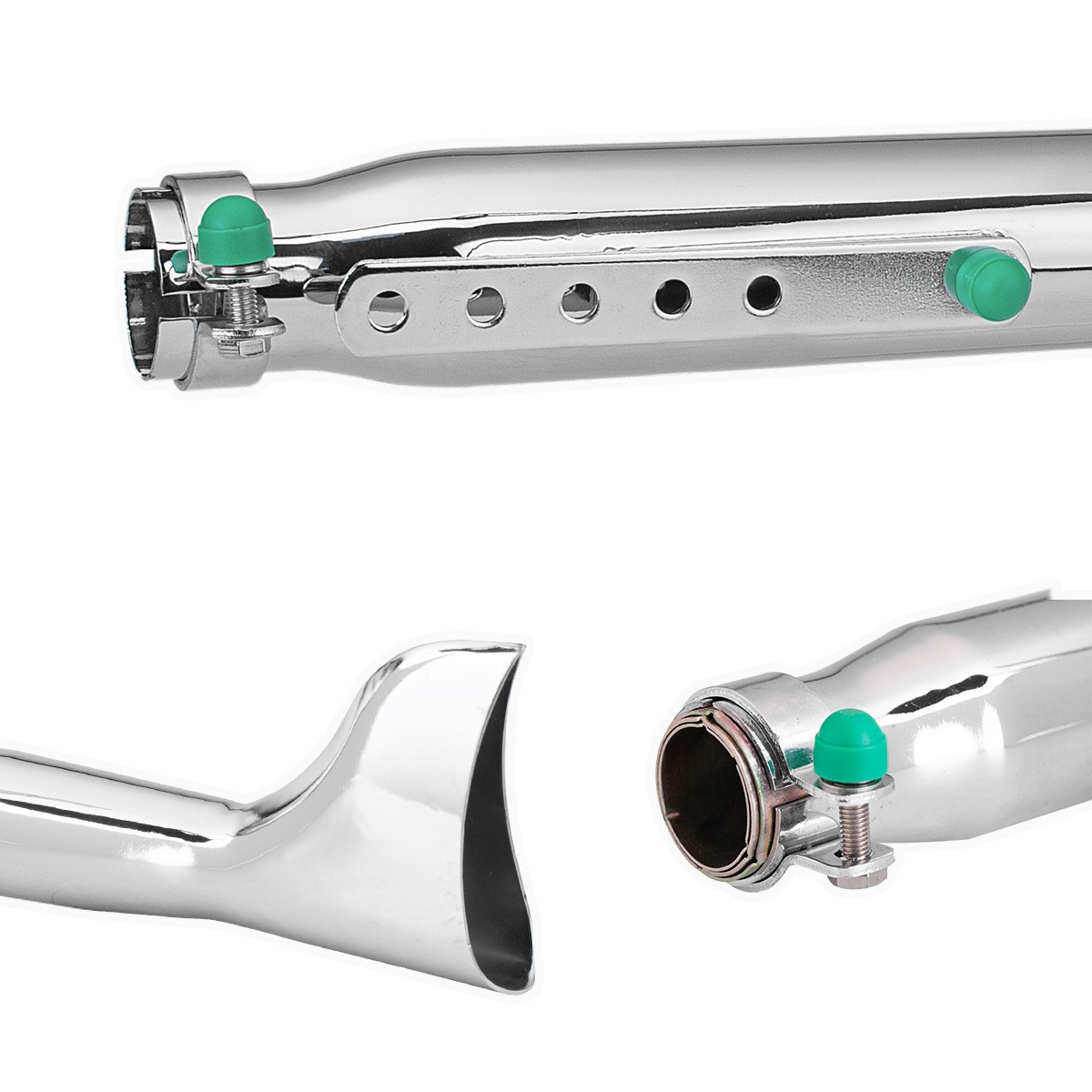 Untuk Knalpot Retro Sepeda Mot - Exhaust Muffler Stainless Steel Universal ulasan dan harga