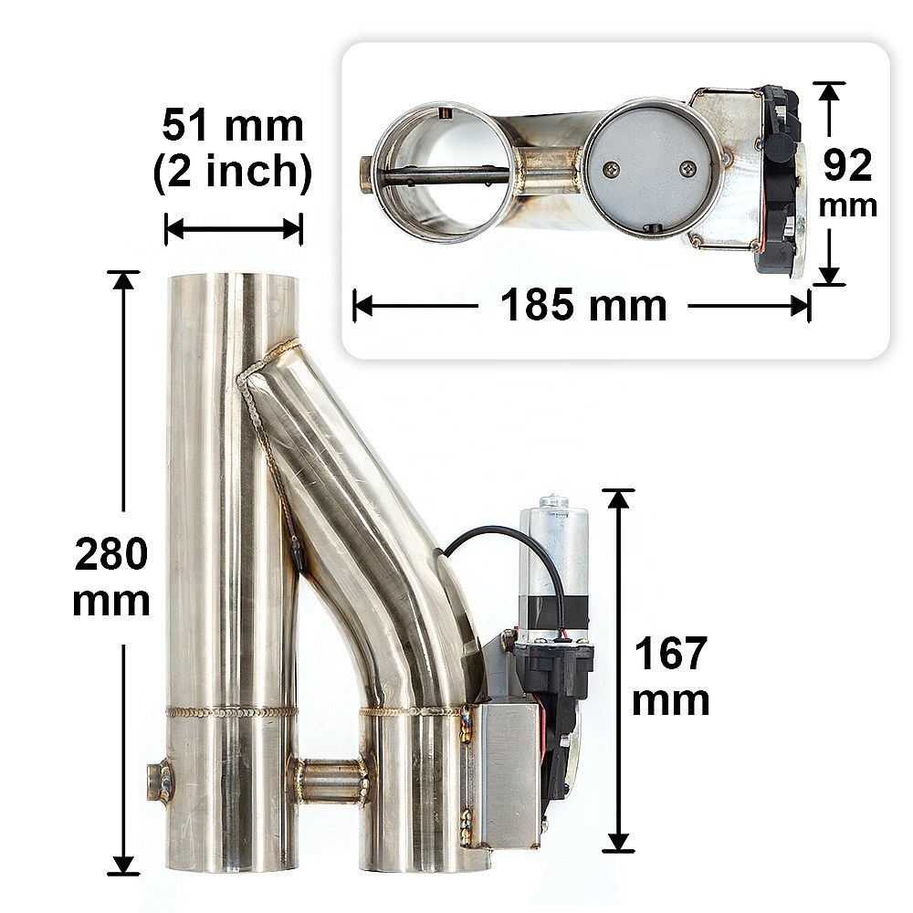 Pipa Y Stainless Steel Univers - Dual Exhaust Cutout Valve Y Pipe Stainless ulasan dan harga