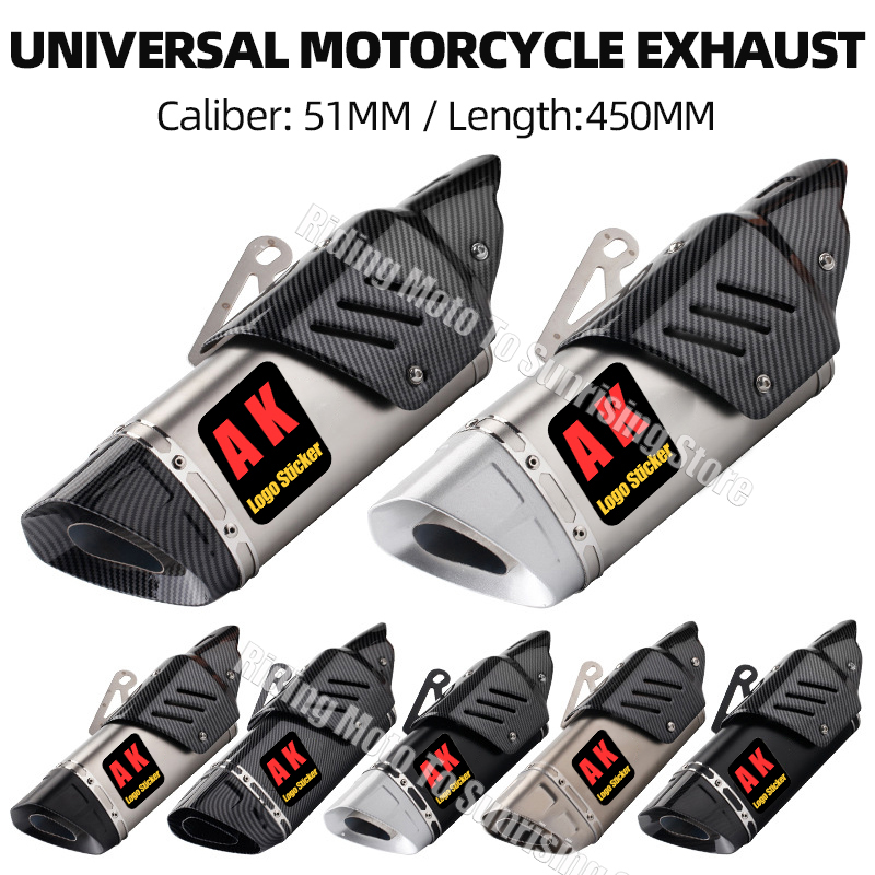 Knalpot Motor AK Universal 51M - Exhaust Muffler Stainless Steel Universal ulasan dan harga