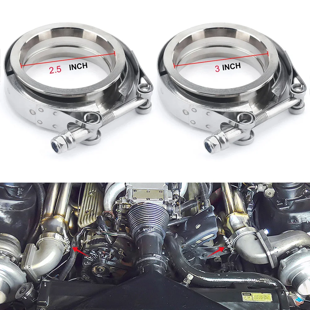 Kit Klem V-band Flens Universa - Exhaust V Band Clamp Flange Kit Stainless ulasan dan harga