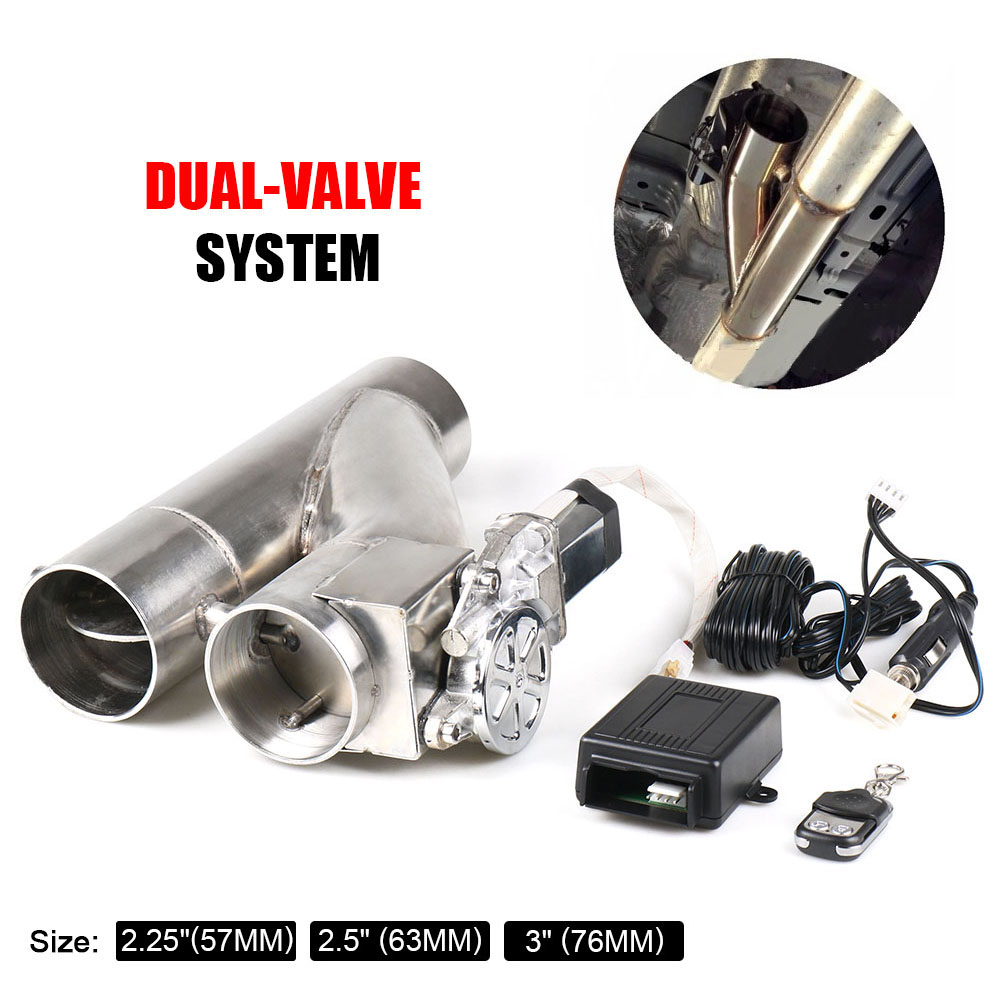 Header Stainless Steel 2.25''/ - Dual Exhaust Cutout Valve Y Pipe Stainless ulasan dan harga