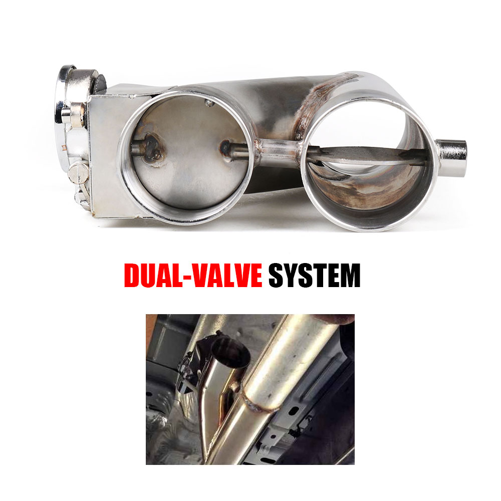 Header Stainless Steel 2.25''/ - Dual Exhaust Cutout Valve Y Pipe Stainless ulasan dan harga